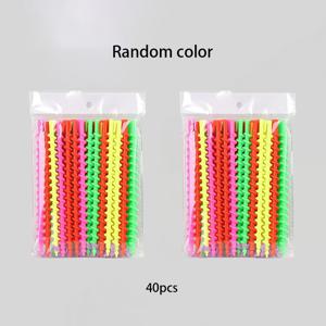 TEMU 40개 플라스틱 나선형 헤어 롤러, 긴 머리와 중간 길이의 머리카락에 적합, 열을 가하지 않는 고데기봉으로 즉각적인 볼륨감과 웨이브 연출, 가정용 DIY 헤어 스타일링 도구, 및 파티룩용