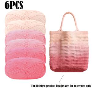 TEMU 6개입 - 수제 직조용 털실 - 4합 고급스럽고 편안한 부드러운 혼합 색상 털실 세트, 수제 직조 초보자를 위한 특별한 제품 - 수공예품, 초보자에게 적합, 부드러운 니트 멀티컬러 조합 세트, 미술 프로젝트 코바늘 가방