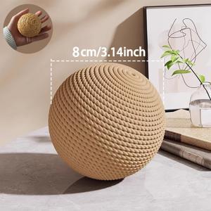 TEMU 사이잘 로프 고양이 장난감 1개, 특대형 혼자 노는 심空调합 완화용 씹는 장난감, 고양이 발톱 갈기용 스크래칭볼이 있는 티저 연장봉