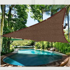 TEMU 정원 그늘막, 튼튼한 메시 타포린 (그로멧 포함), 자외선 차단 야외 그늘 네트, 온실, 정원, 파티오, 식물, 파빌리온에 적합, 커피 브라운