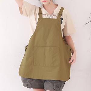 TEMU 싱글피스 멜빵 앞치마, 다중 포켓, 얇은 디자인. 미용사, 화가, 케이터링, 밀크티, 커피 주방용. 다기능 의류, 여성용 앞치마 5가지 색상. 친구, 가족, 기념일, 휴일 선물로 이상적