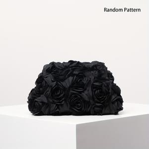 TEMU 여성용 우아한 장미꽃 클러치 지갑 - 버클 잠금장치가 있는 웨딩 & 파티 핸드백, 부드러운 색상 (/////), 신부, 신부 들러리, 발렌타인데이를 위한 로맨틱한 선물