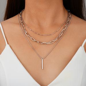 TEMU 17 MILE 여성용 3펜던트 목걸이 - 체인, 무코팅 - 캐주얼, 리조트 & 파티용 체인, 사계절 활용 가능한 레이어링 목걸이 3피스 세트