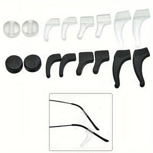 TEMU 미끄럼 방지 안경 귀걸이 16개입 (대형, 중형, 소형, 원형 사이즈 각 4개 포함). 다양한 사이즈와 스타일로, 항상 당신에게 어울리는 것을 찾을 수 있습니다!