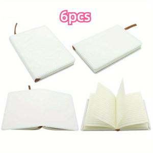 TEMU 2개/4개/6개 승화 전사 노트용, 빈 다이어리 하드 커버 PU, 메모, 계획, 다이어리 쓰기에 사용 - 사무용품