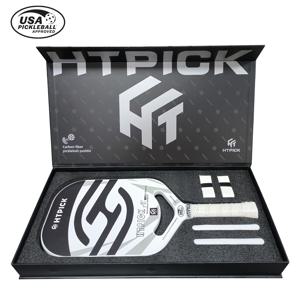TEMU 1pc HTpick T700 핫 프레스 카본 파이버 피클볼 라켓, 14mm PP 허니콤 코어, 샌드블라스트 마감, 남녀 공용 성인, 텍스처 카본 표면을 위한 고강도 및 제어력