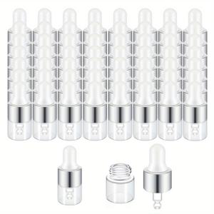 TEMU 15개/50개 투명 미니 샘플 어플리케이터 병 (드로퍼 캡 포함) - 소형 에센셜 오일 아토마이저 병, 향수, 화장품용 - 여행용 액체 스프레이 병 (손세척 전용)