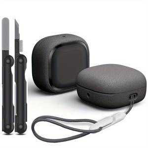 TEMU 갤럭시 버즈 FE(2023), 버즈2 프로 케이스(2022), 버즈2 케이스(2021), 버즈 프로 케이스(2021), 버즈 라이브 호환 가능, 충격 방지 하드 쉘 커버 및 청소 키트 포함