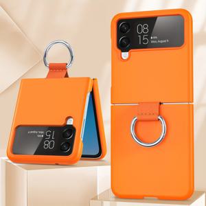 TEMU 폰 케이스: 플립 5 접이식 케이스, 웨이브 스트랩 및 링 홀더 포함, 갤럭시 Z 플립 3/5 호환 방탄 폰 케이스