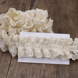 TEMU 2야드 신축성 있는 크로셰 레이스 리본 - 프릴 트림과 스트레치 가능한 러플 가장자리, DIY 재봉 공예, 드레스 제작, 속옷 및 스크랩북용 시스루 원단 - 섬세한 장식용 크로셰 트림