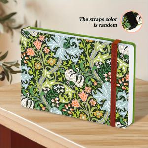 TEMU 1개, A5 사이즈, 100페이지, 휴대용 스케치북, 수채화 붕대 스케치북, Morris 아트용, 스케치 용지, 160Gsm, 하드커버 노트북, 여행용 손그림 저널, 학생 드로잉 미술 용품, 마커 펜 수제 스케치북