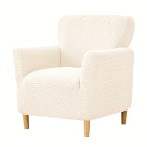 TEMU 1개 탄성 T자형 자카드 소형 싱글 팔걸이 소파 커버