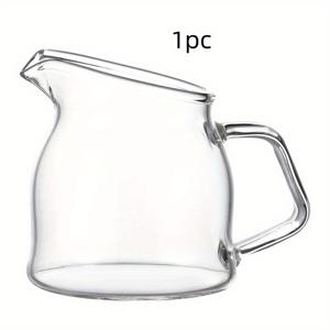 TEMU 전자레인지 사용 가능한 내열 미니 유리 우유 병 (사이드 스파우트 포함) - 소스, 꿀, 시럽용 재사용 컵 - 가정 및 식당에서 사용하기 편리하고 세척이 쉬운 제품