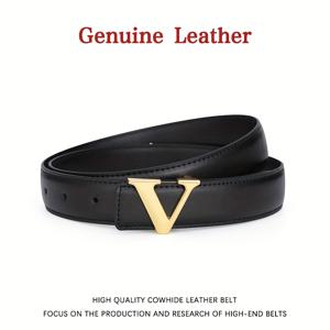 TEMU 레터 비즈니스 벨트 여성용, 다용도 트렌디 장식 벨트 정장, 선물, 천연가죽, 패셔너블 인스타일, 블랙 청바지 벨트