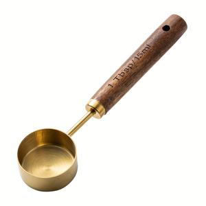 TEMU 커피 원두 스쿱 1개, 커피 찌꺼기 도징 스쿱, 호두나무 숟가락, 계량 스푼, 소형 빈티지 스쿱