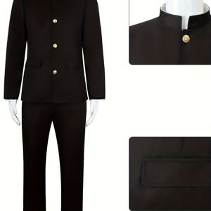 TEMU 2개 세트 남아용 애니메이션 아버지의 날 여름 유니폼, 애니메이션 코스프레 의상 세트, 할로윈, 카니발, 마스커레이드 댄스, 테마 파티, 무대 공연 및 카니발 파티 의상. 일본 스타일, OKQRUN, 핫블러드