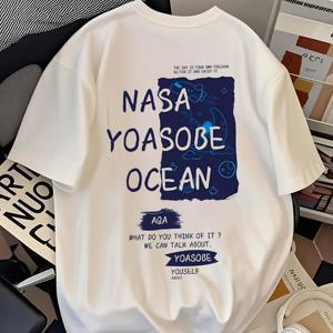 TEMU 남아용 오버사이즈 드롭 숄더 티셔츠 - 여름 캐주얼 루즈핏 & 캐주얼 웨어 반팔 라운드넥 티, 어린이 & 청소년 남아용 - 세탁기 사용 가능한 루즈 스타일