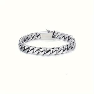 TEMU 빈티지 스타일 쿠바 체인 팔찌, 팔찌 주얼리, 힙합 스타일 팔찌 주얼리