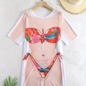 TEMU 여성용 비키니 커버업, 온천 휴가, 모임, 팀 빌딩, 파티, 사진 촬영, 해변 커버업, 여성 수영복 커버업