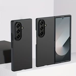 TEMU 삼성 폴드 7 접이식 스크린 폰 케이스 초슬림 매트 단색 심플한 디자인 편안한 착용감 내구성 강화 방탄 패션 트렌디 모델