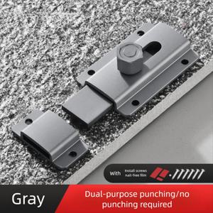 TEMU 1개 무타공 알루미늄 합금 래치 도어락 - 스냅온 도어볼트, 침실, 욕실, 캐비닛, 옷장, 도어 손잡이 자물쇠용