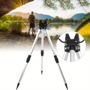 TEMU 1개 - 야외 낚시 지지 프레임 - 낚싯대 지지 스트레칭 삼각형 도구 - 내구성, 접이식 및 조절 가능, 무거운 낚싯대에 적합, 해변, 호수 또는 강에서 낚시하기에 완벽. 낚시 장비 | 조절 가능한 지지대 | 내구성 있는 낚시 장비 - 낚시 도구 및 액세서리