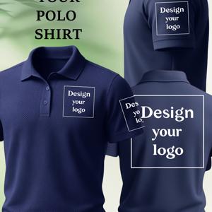 TEMU 맞춤형 남성 폴로 셔츠, 앞 가슴 맞춤, 왼쪽 팔 맞춤, 뒷면 맞춤, 기업 유니폼 맞춤, 팀 의류 맞춤, 회사, 팀 맞춤, 팀 모 향상, 3가지 맞춤 영역에 적합
