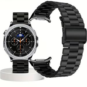 TEMU 고급 스테인리스 스틸 삼성 8/8 클래식 40mm 44mm 46mm 밴드 여성/남성용, 패션 버클 손목밴드 - 삼성 워치 8 클래식/8 스마트워치 액세서리