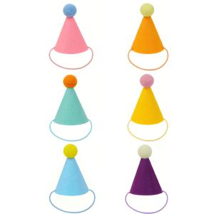 TEMU 6개입 동물 파티 모자 | 고양이, 강아지 및 기타 소형 동물용 원뿔 모양 생일 모자 | 튼튼한 바느질 모서리, 폴리에스터 및 아크릴 혼방