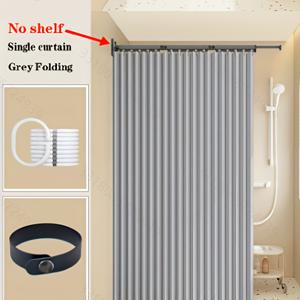 TEMU 1 고급 접이식 샤워 커튼 (후크 및 스트랩 포함), 투명한 습식 및 건식 분리 욕실 스크린, 보관 용이, 현대적인 미적 감각을 집의 장식에 추가