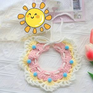 TEMU 핸드메이드 고양이 & 강아지 스카프와 칼라 - 소형견 & 고양이용 부드럽고 따뜻한 겨울 액세서리, 타이 클로저, 포근한 애완동물 칼라, 치와와, 포니, 토끼용 핸드메이드 애완동물 의류