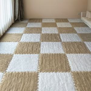 TEMU 24개입, 실내 카펫, 겨울, 플러시, 따뜻한, 거실, 방, 침실, 다다미, 옷장, 스트리밍 룸, 크리스마스