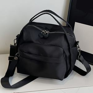 TEMU 새 여성 패션 단색 우아한 핸드백 다중 수납 공간 다중 포켓 대용량 탈부착 가능 숄더 스트랩 빈티지 바디백 데일리 사용에 적합한 싱글 숄더백 패션 백팩 핸드백 휴대폰 파우치 지갑 데일리 외출 직장 C