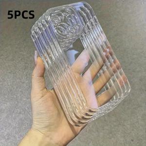 TEMU 아이폰 17 16 15 14 13 12 11 프로 맥스 17 Air 16 15 14 플러스 12 13 미니 X Xs 맥스 Xr 8 7 플러스용 투명 소프트 TPU 폰 케이스 5개입 백커버