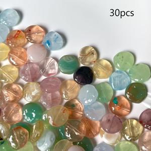 TEMU 30개 15mm 라운드 플랫 바로크 비즈 다양한 색상 - 창의적인 DIY 주얼리 만들기 액세서리, 팔찌 디자인 및 장식용