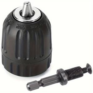 TEMU 키리스 드릴 척 컨버터, 0.8-10mm 용량, 3/8