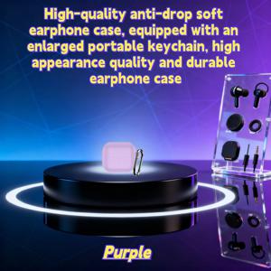 TEMU 갤럭시 버드 3 및 3 프로 모델을 보호하기 위해 설계된 부드러운 실리콘 이어폰 케이스입니다. 충격 방지 기능이 있으며 남녀 모두를 위해 키체인과 함께 사용하여 분실을 방지할 수 있습니다.