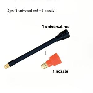 TEMU 단독 판매 액세서리 세트 (1개 범용 로드 + 1개 노즐) 수동 공기압 범용 물뿌리개, 360° 회전 스프레이 로드, 물주기 및 청소용 다용도, 원예 및 물주기에 적합