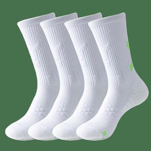 TEMU 2025년 신상 핫아이템 남녀공용 프로페셔널 농구 양말 5켤레 세트, 중목 하이탑 두꺼운 통기성 테리 밑창 스포츠 양말 - 축구, 농구, 스포츠, 헬스, 하이킹, 할로윈, 크리스마스, 선물용