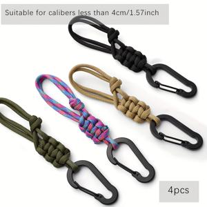 TEMU 수제 직조 조절식 다기능 물병 및 모자걸이 클립 4개 세트 - 야외, 헬스장, 여행용 열쇠고리 - 물병, 모자, 야구캡, 생수병용 고하중형