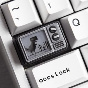 TEMU 창작용 기계식 키보드용 반투명 레트로 TV 키캡, 독특한 장식품, 1.5U 탭 키