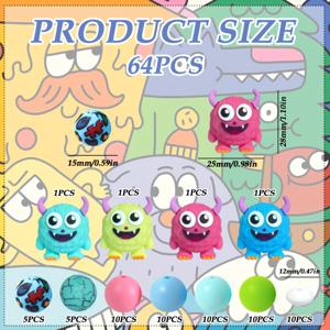 TEMU 64개 귀여운 몬스터 실리콘 비즈, 대량 주얼리 제작 재료, 팔찌용 포컬 비즈, 공예 - 휴일, 생일, 결혼 시즌, 할로윈, 크리스마스, 어버이날, 아버지의 날, 부활절을 위한 완벽한 선물