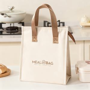 TEMU 대형 보온 도시락 가방 - 알루미늄 호일 보온 도시락 가방, 아이스팩 호환, 옥스포드 원단 벤토 박스 캐리어, 남녀공용 휴대용 도시락 토트, 비식품 접촉