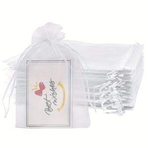 TEMU 15개 대형 화이트 오간자 백, 단색 10x14인치 투명 오간자 선물 가방, 주얼리 백, 파티, 웨딩, 캔디 자르 샘플 디스플레이 백, 크리스마스, 할로윈, 결혼식, 파티, 생일, 포장용 가방, 선물용 가방