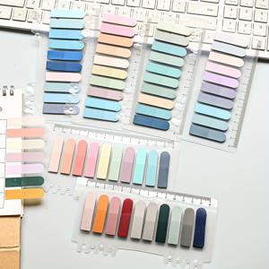 TEMU 6가지 모델, 총 1200매, 각 모델당 1팩, 각 모델당 200매, 반원형 인덱스 스티커, 라벨지 스티커, 투명, 의료 기록 마킹 스티커, 파일 가이드 라벨, PET 플라스틱 재질, 기록 스티커로 사용 가능