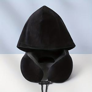 TEMU 휴대용 U자형 후드 목 베개, 차량에서 낮잠하기를 위한 휴대용 및 차광 기능