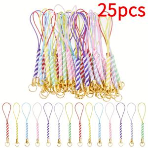 TEMU 25개 팩 나일론 폰 랜야드 - 조절 가능한 커넥터 & 손목/목 스트랩 - 컬러 코드 , 휴대폰, 카메라, 열쇠용 - 학생 및 전문가를 위한 내구성 있는 핸즈프리 스트랩 (폰 액세서리용)
