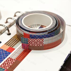 TEMU 빈티지 천 질감 스플라이스 와시 테이프, 5m X 1.5cm, 다크/라이트 색상, 스티커, 장식용 저널링 다이어리 재료, 테두리 배경, 스크랩북킹용 DIY 핸드메이드 테이프