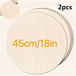 TEMU 2개 묶음 나무 18인치 원형 링 페인팅 장식 축제 행잉 생일 결혼식 홈 데코 장식 크리스마스 새해 추수감사절 컨트리 코티지 장식