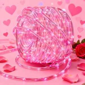 TEMU 206/156/106/56 LED 튜브 스트링 라이트, 내구성 좋은 플라스틱, 홈 데코, 새해 파티 장식, 침실 디자인, 멋진 침실 추가, 크리스마스 장식, LED 라이트 스트립, 야외 축제 조명 IPX4